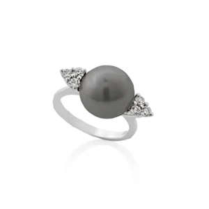 Anel de Pérolas e Diamante Coscia