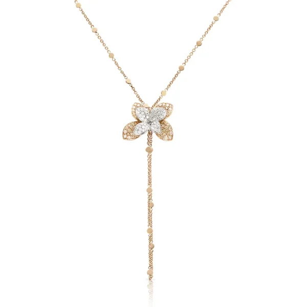 Colar em Ouro Rosa e Branco Pasquale Bruni Petit Garden