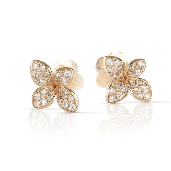 Brincos em Ouro Rosa Pasqual Bruni Giardini Petit