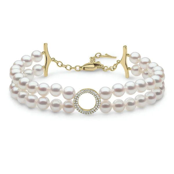 Pulseira O by Yoko de pérola Akoya e diamante